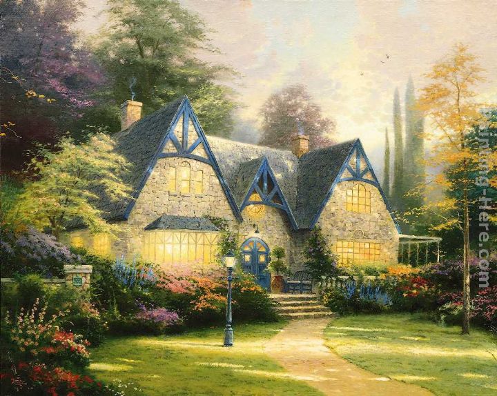 Winsor Manor painting - Thomas Kinkade Winsor Manor art painting